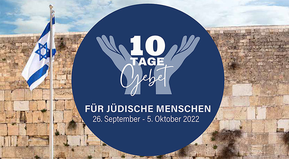 Das Titelbild des Gebetshefts zur Gebetsaktion „10 Tage Gebet für jüdische Menschen“. Grafik: 10tagegebet.beitsarshalom.org