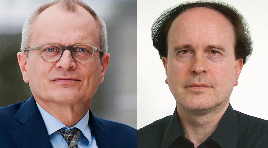 Pfarrer Ulrich Lilie (links) ist Präsident der Diakonie Deutschland; Axel W. Bauer ist Leiter des Fachgebiets Geschichte, Theorie und Ethik der Medizin an der Universität Heidelberg. Fotos: Thomas Meyer; privat