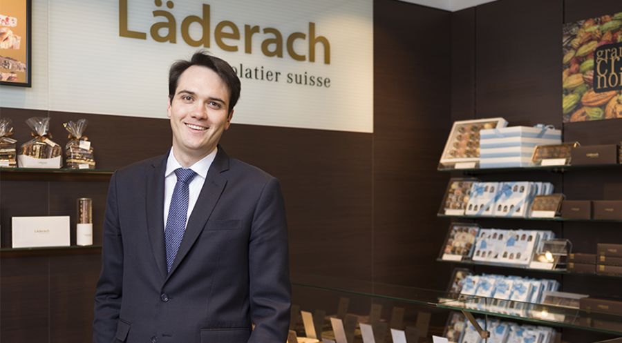 Läderachs Sohn Johannes betreibt die Schokoladenfirma seit 2018. Foto: Picture Allilance/KEYSTONE/GAETAN BALLY
