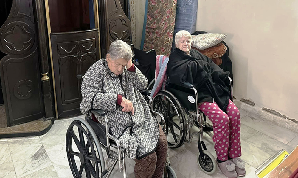 Ältere Menschen, die in der Pfarrei „Heilige Familie“ untergekommen sind.Foto: Lateinisches Patriarchat von Jerusalem
