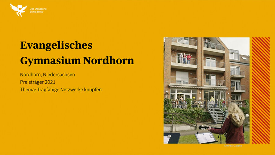 Das Evangelische Gymnasium ist eines von sieben Preisträgern in diesem Jahr. Screenshot: deutscher-schulpreis.de