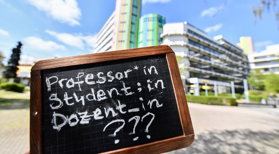 Gendern an der Uni: Studenten, die nicht in sogenannter geschlechtergerechter Sprache schreiben, drohen Punktabzüge. Foto: IMAGO / Funke Foto Services