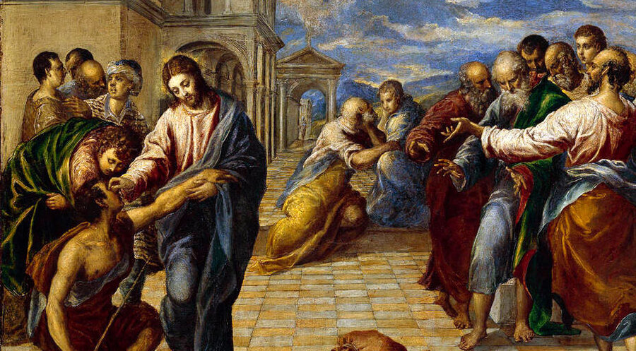 So stellte der Maler El Greco (1541-1614) „Die Heilung des Blinden“ dar. Foto: Wiki Commons