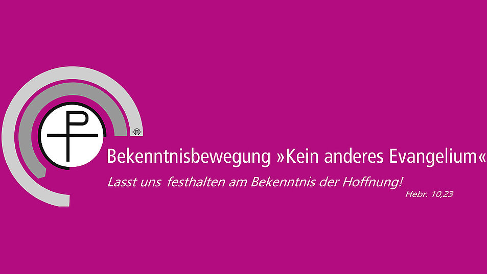 Die Bekenntnisbewegung "Kein anderes Evangelium" vertritt christlich konservative Werte. Logo: keinanderesevangelium.de