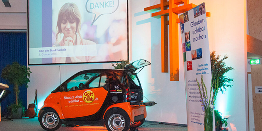 Das "Danke Mobil" zum Jahr der Dankbarkeit. Foto: PR