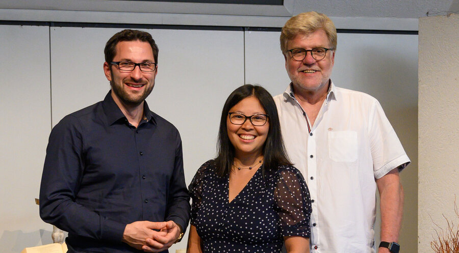v.l.: Robert Höppe, Kim Anne Kalb und Harald Baumann. Foto: Hessischer Gemeinsdchaftsverband e.V. 