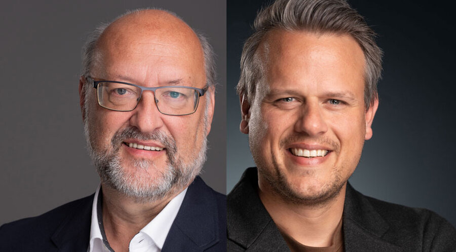 v.l.: Steve Volke gibt sein Amt an Daniel Dieckmann ab. Fotos: Compassion