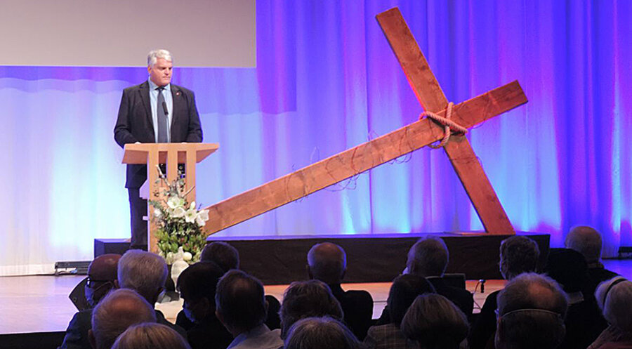 Der Bundestagsabgeordnete Markus Grübel (CDU) auf dem Kongress „Christenverfolgung heute“. Foto: IDEA/Daniela Städter