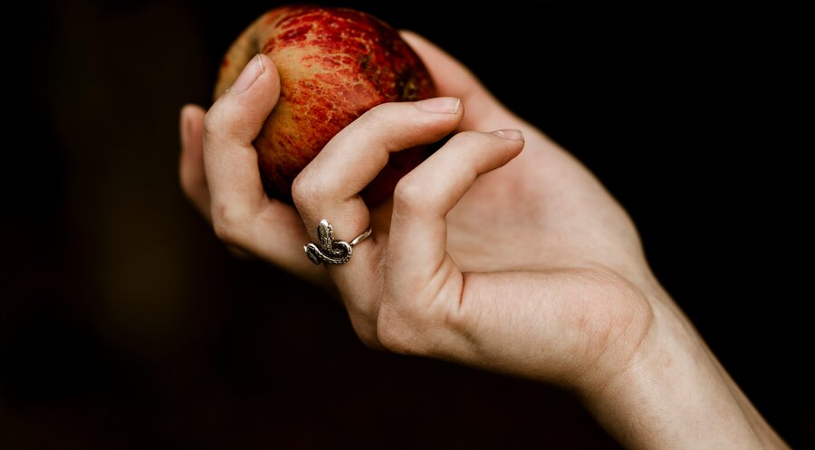 Die Frau nahm von der Frucht des Baumes und aß und gab ihrem Mann, der bei ihr war, auch davon und er aß. Foto: unsplash.com