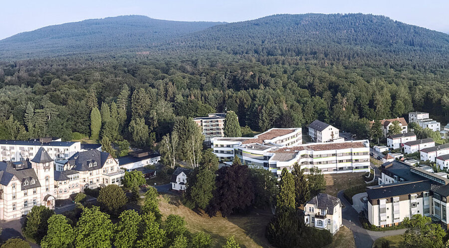 Luftaufnahme der Klinik in Oberursel. Foto: DGD Stiftung