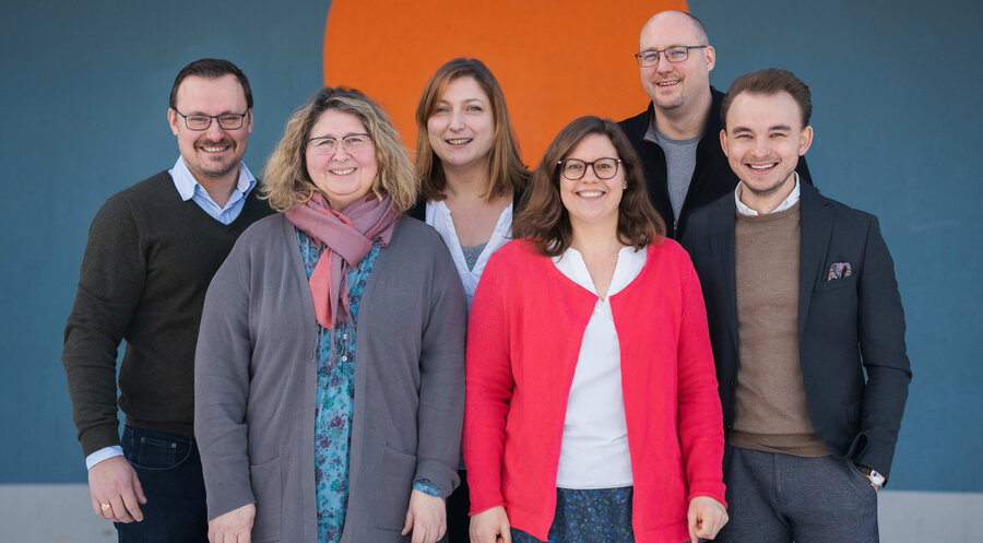 Die Mitglieder des Trägervereins der Christlichen Schule Vorderpfalz: (v.l.) Alexander Michailus, Anette Busch, Judith Dreier, Kathrin Keßler, Christian Dreier und Denis Eckstädt. Foto: Simon Rühl
