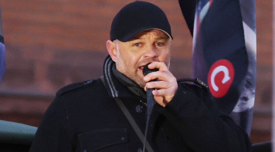 Der Rechtsextremist Christian Klar. Foto: picture alliance/dpa | Bodo Schackow