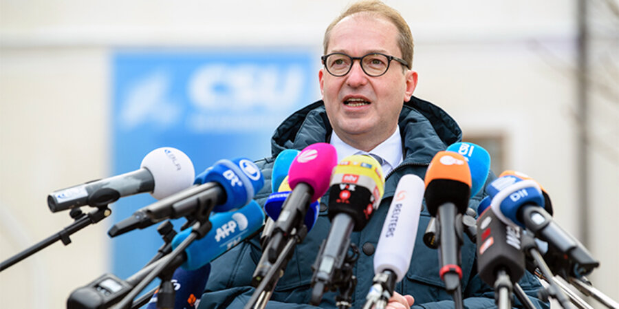 Alexander Dobrindt, CSU-Landesgruppenchef, bei der Winterklausur der CSU-Landesgruppe im Bundestag im Kloster Seeon. Foto: picture-alliance/dpa