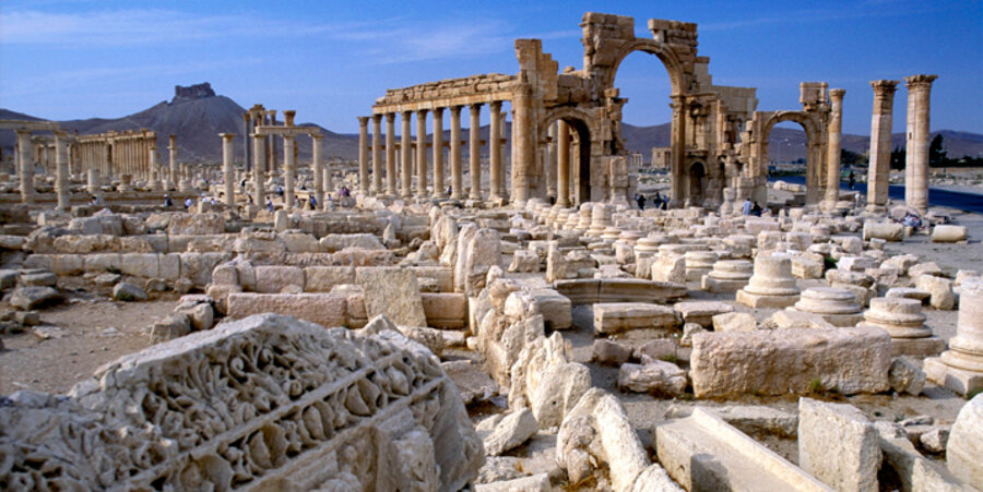 Die syrische Oasenstadt Palmyra, seit 2013 Weltkulturerbe der Vereinten Nationen, wurde vom IS (Islamischer Staat) eingenommen. Foto: picture-alliance/zuma press