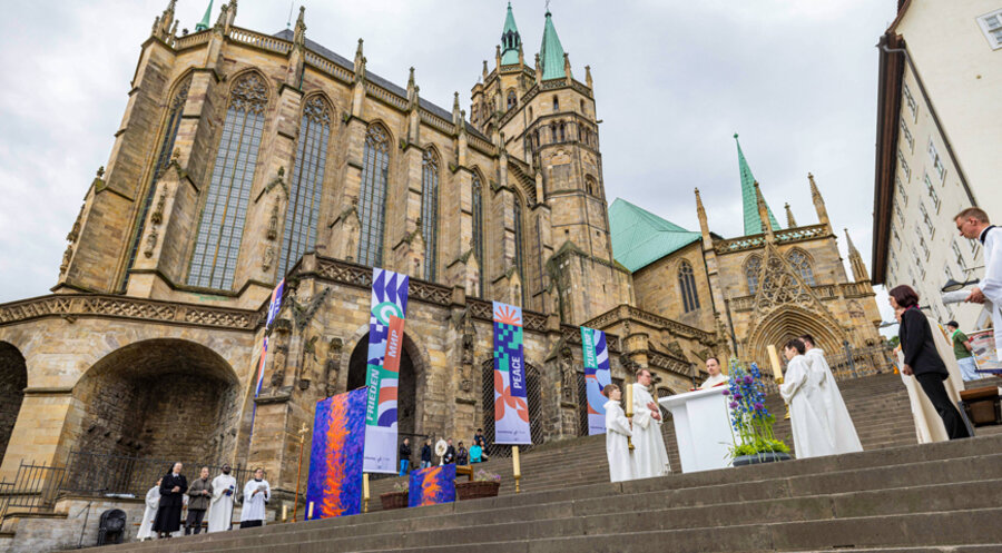 Bei der Eröffnung des Katholikentags in Erfurt. Foto: IMAGO/epd