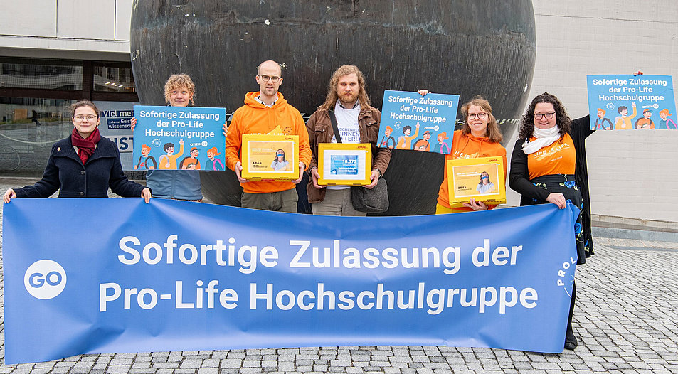 Die Studenten der Lebensrechtsgruppe der Universität Regensburg. Foto: ProLife Europe