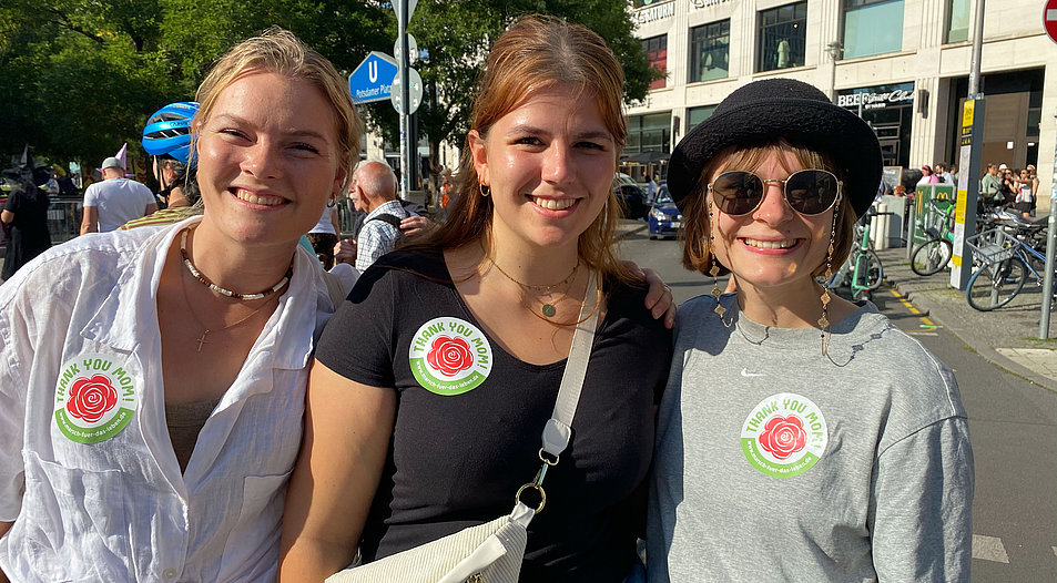 v. l.: Joana Ens, Lea Wiebe und Sophie Grascha. Foto: IDEA/Tom Vossers