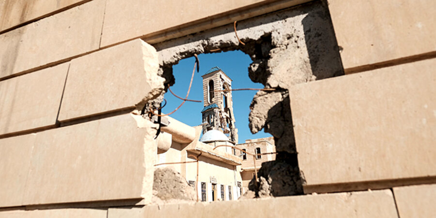 Trotz der Zerstörung vieler Gebäude kehren einige Christen in die Ninive-Ebene zurück. Foto: picture-alliance/NurPhoto