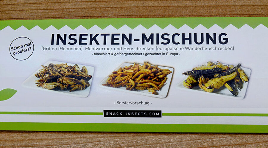 Geschmacks- und Glaubenssache: Essbare Insekten. Foto: Picture Alliance/ZB/Sascha Steinach