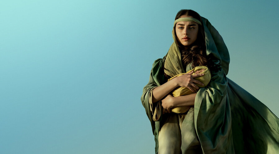 In dem Drama spielt Noa Cohen Maria und Anthony Hopkins König Herodes. Screenshot: Netflix