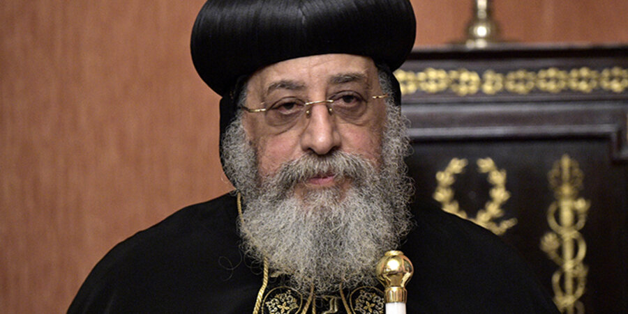 Das Oberhaupt der koptisch-orthodoxen Kirche, Papst Tawadros II. Foto: picture-alliance/Alexei Nikolsky/TASS/dpa