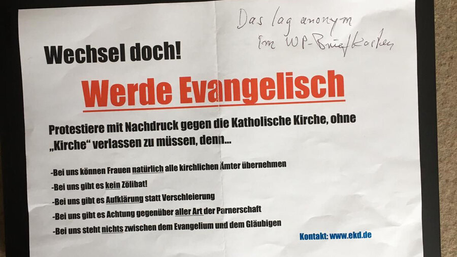 Der anonyme Flyer lag in vielen Briefkästen. Foto: privat