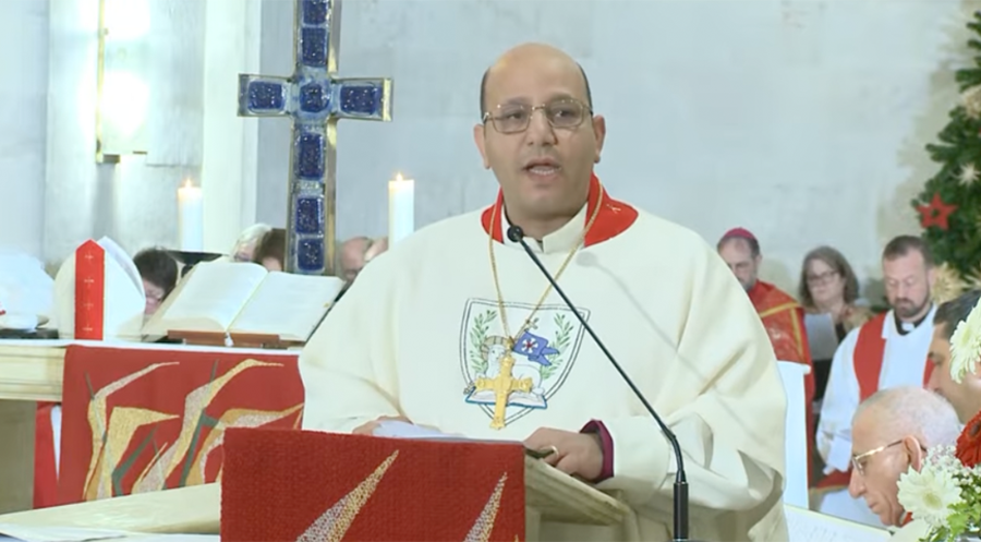 Ins Amt eingeführt: Der neue Bischof der Evangelisch-Lutherischen Kirche in Jordanien und im Heiligen Land, Imad Mousa Haddad. Screenshot: YouTube/George Shahatit/the Consecration Service of Rev. Dr. Imad Musa Haddad