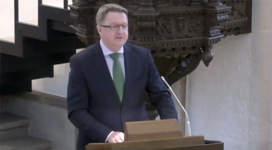 Die Stellungnahme wurde im Gottesdienst am 20. Dezember verlesen. Screenshot: YouTube/St. Martini Gemeinde