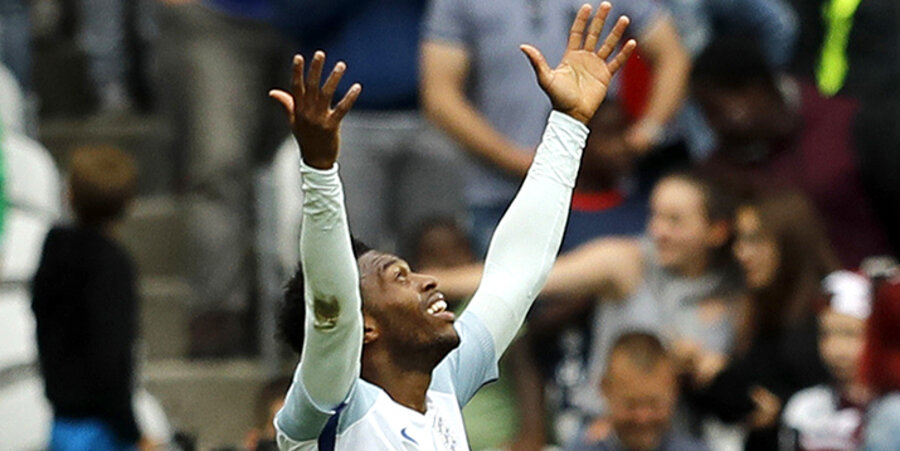 Der Engländer Daniel Sturridge nach seinem Tor gegen Wales am 16. Juni in Lens. Foto: picture-alliance/AP-Photo