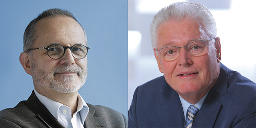 v. l.: Der leitende Redakteur Theologie des evangelischen Monatsmagazins „chrismon“, Eduard Kopp, übte scharfe Kritik an Ulrich Parzany. Fotos: PR/ SCM Hänssler