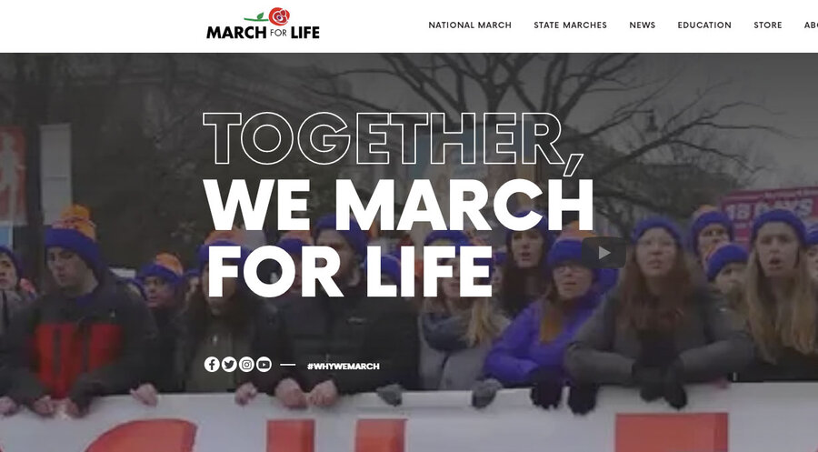  Zum ersten Mal in seiner Geschichte findet der US-amerikanische „Marsch für das Leben“ in Washington ausschließlich digital statt. Screenshot: marchforlife.org