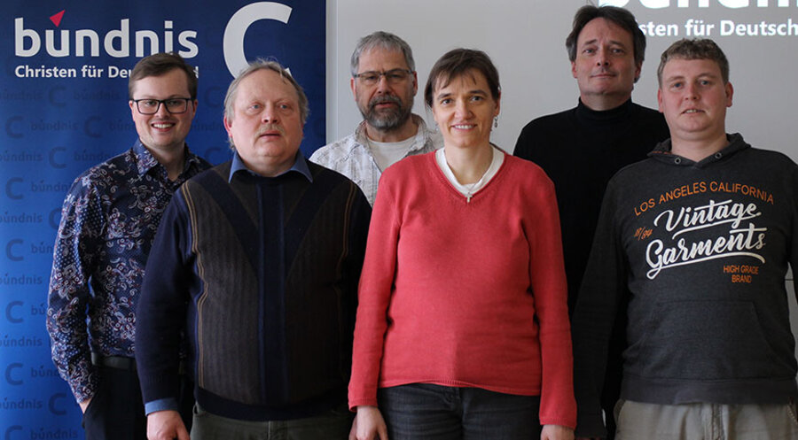 Der sächsische Landesvorstand der christlichen Kleinpartei „Bündnis C“. Foto: Bündnis C