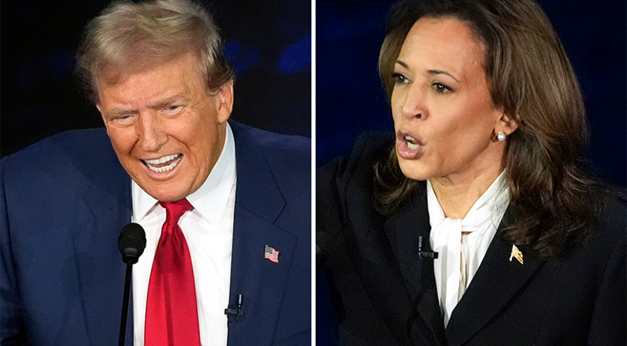 Lieferten sich nicht nur beim Thema Abtreibung einen heftigen Schlagabtausch: Donald Trump und Kamala Harris. Foto: picture alliance/ASSOCIATED PRESS/Alex Brandon