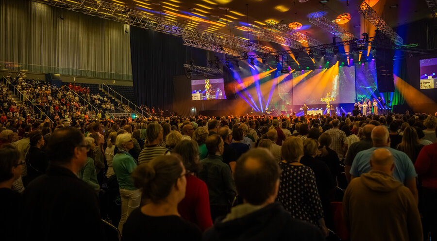 Mit einem großen öffentlichen Gottesdienst in der Grugahalle ist der Gospelkirchentag zu Ende gegangen. Foto: Stiftung Creative Kirche