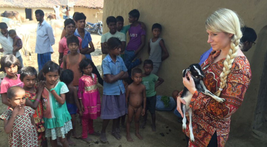 Die Autorin, Ernährungs- und Fitnessberaterin Tabitha Bühne bei ihrem Aufenthalt in Indien. Foto: Privat