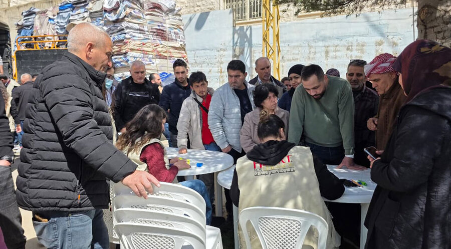 Gobal Care hilft bei der Verteilung von Hilfsgütern im Libanon im März 2026. Foto: Global Care