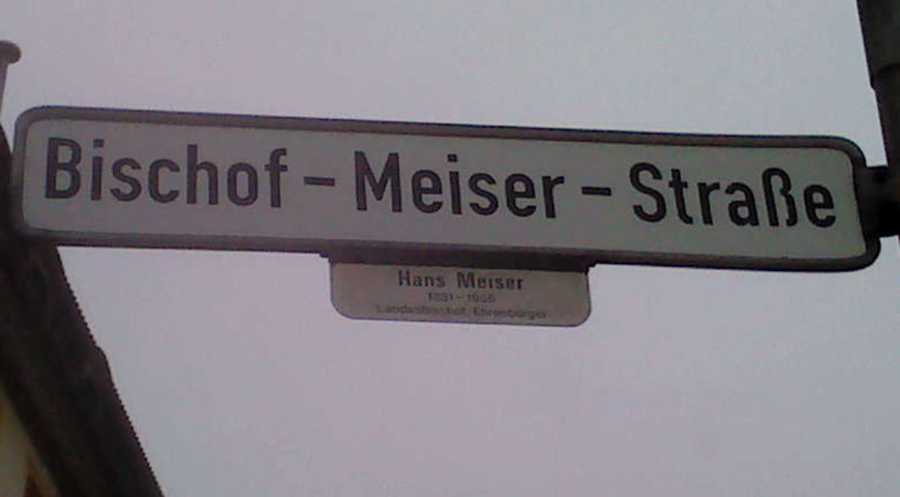 Ein Straßenschild der Hans-Meiser-Straße. Foto: Wiki Commons/Schultz.lilith