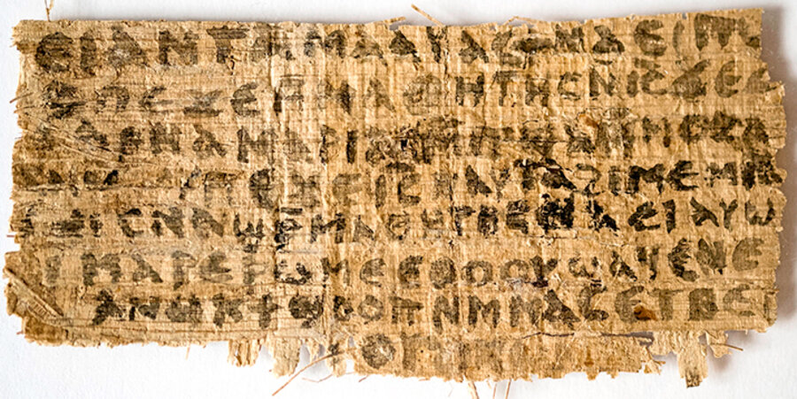 Das Papyrus-Dokument in koptischer Sprache: Dort soll auch zu lesen sein: „Jesus sagte zu ihnen, meine Frau“. Foto: picture-alliance/dpa