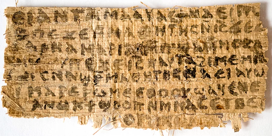 Das Papyrus-Dokument in koptischer Sprache: Dort soll auch zu lesen sein: „Jesus sagte zu ihnen, meine Frau“. Foto: picture-alliance/dpa