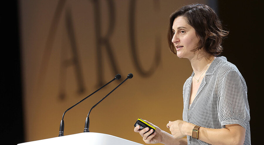 Chloe Lubinski sprach auf der Konferenz der „Alliance for Responsible Citizenship“ (ARC) in London. Foto: IMAGO / Parsons Media