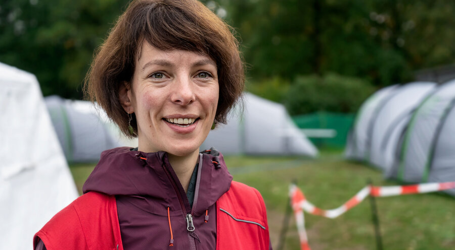 Nora Parasie war für zwei Wochen im Einsatz im Erdbebengebiet in der Türkei. Foto: Humedica