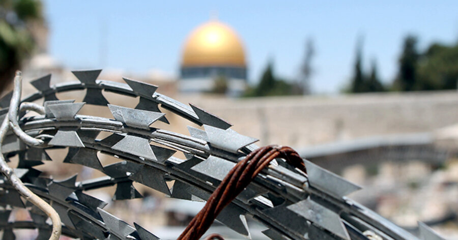 Stacheldraht zwischen Israel und den Palästinensergebieten beim Tempelberg in Jerusalem. Foto: pixabay.com