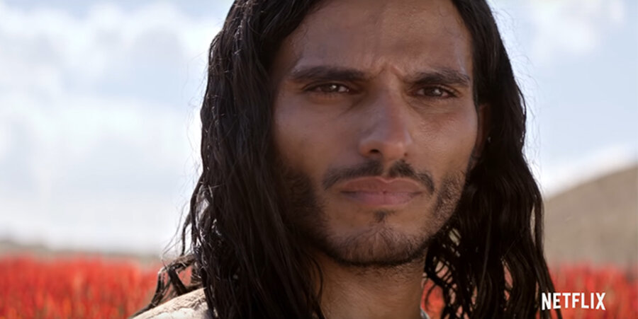 Der belgische Schauspieler Mehdi Dehbi als Messias. Screenshot: YouTube/Netflix