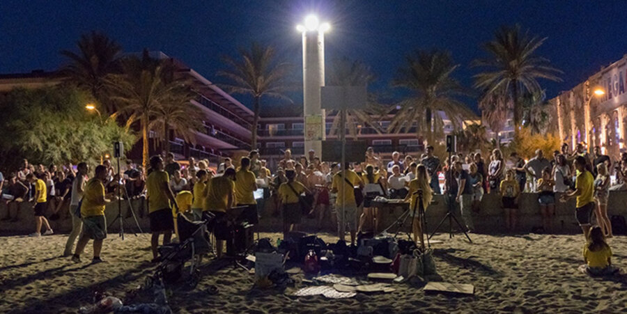Die Gottesdienste fanden direkt am Ballermann auf Mallorca statt. Foto: Melanie Wied