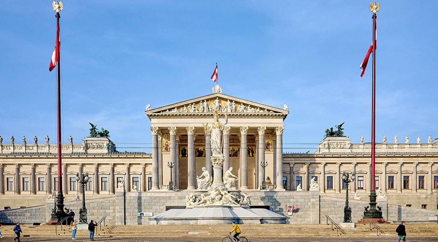Der Ort des Internationalen Gebetsfrühstücks: das Parlamentsgebäude in Wien. Foto: Picture Alliance/Georges Schneider/picturedesk 