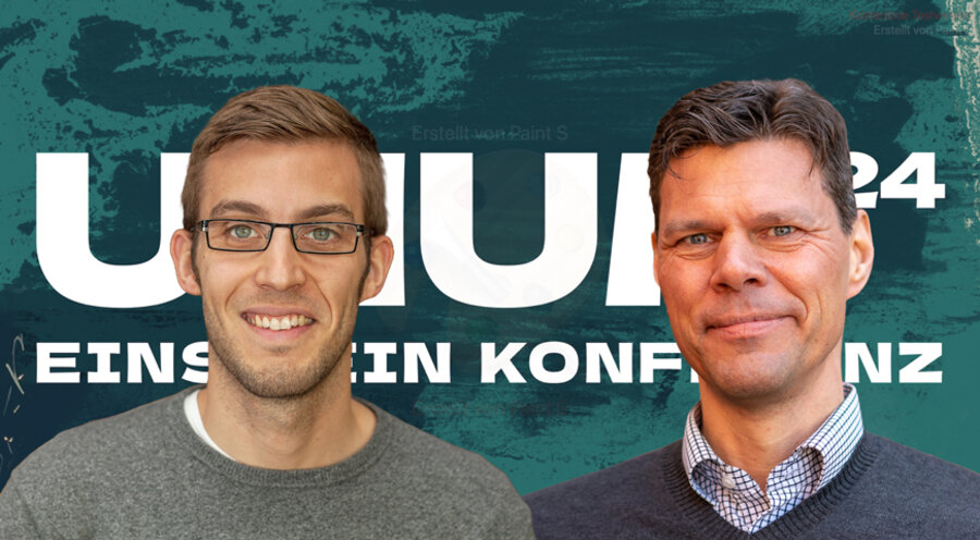 v. l.: Die FeG-Pastoren Matthias Mockler und Matthias Lohmann kritisieren UNUM24. Fotos: UNUM; Wilhelm Georg Adelberger; Privat