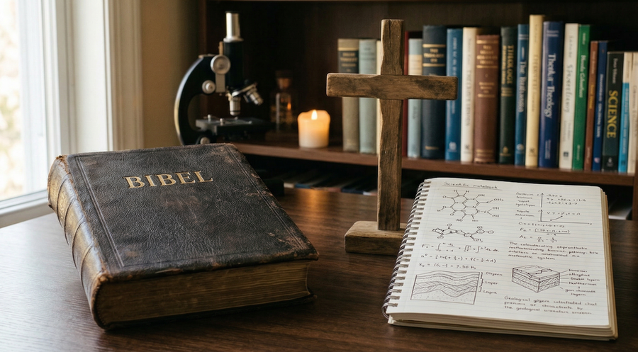 Glaube und Wissenschaft muss kein Widerspruch sein. Bild: KI-generiert von IDEA