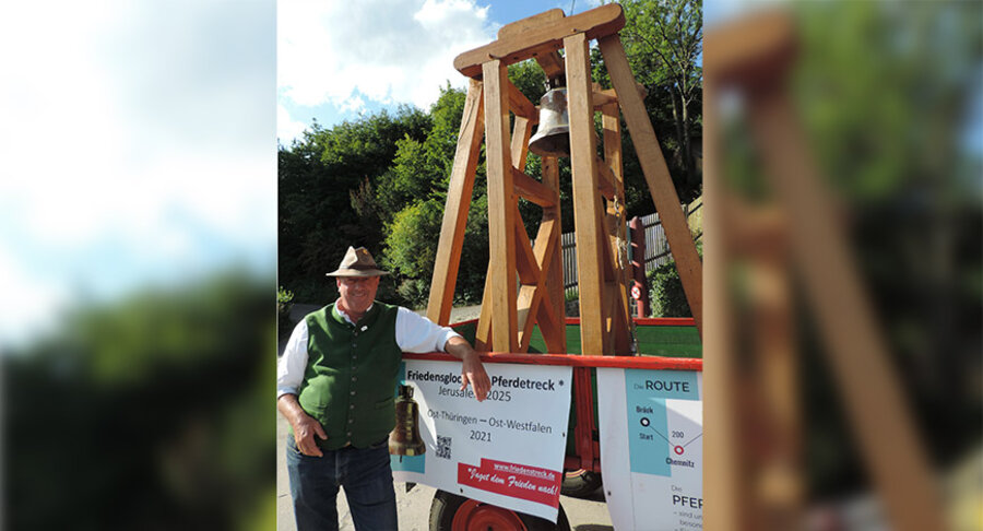 Heinz Bley bereitet die Tour 2025 vor. Auch er hat Kautz nach Bad Blankenburg begleitet. Bley ist Geschäftsführer der Agrar GmbH Crawinkel und Erfinder der "Thüringeti". Foto: IDEA/ Daniela Städter