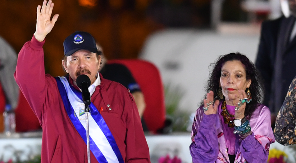 Nicaraguas Präsident Daniel Ortega and seine Frau, Vizepräsidentin Rosario Murillo. Foto: Picture Alliance/Xinhua News Agency/Xin Yuewei