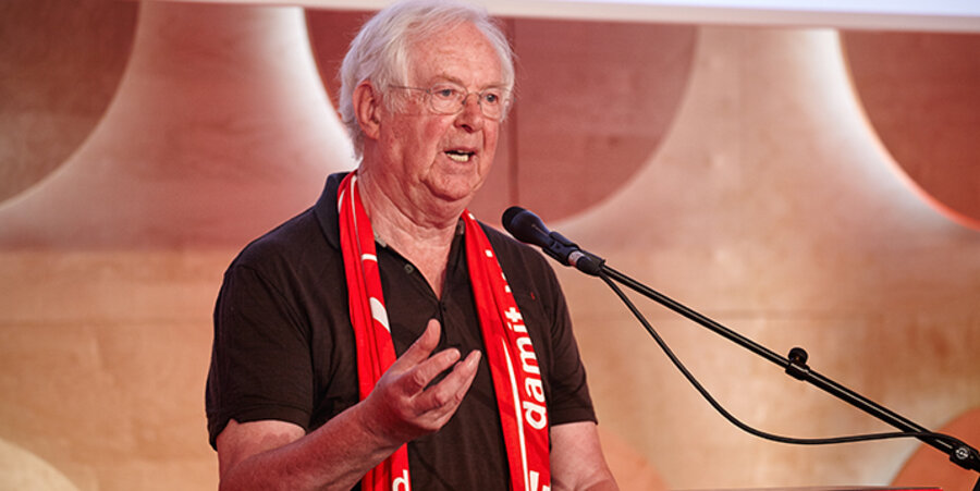 Prof. em. Dr. Fullbert Steffensky auf dem Deutschen Evangelischen Kirchentag am 5. Juni in Stuttgart. Foto: idea/kairospress